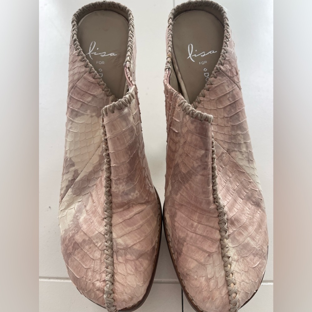 Lisa for Donald J Pliner python booties